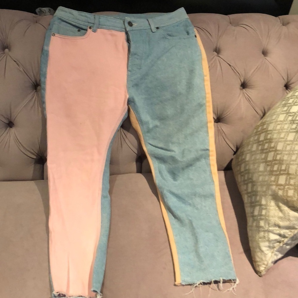 Barney cools multi coloured jeans in size 32